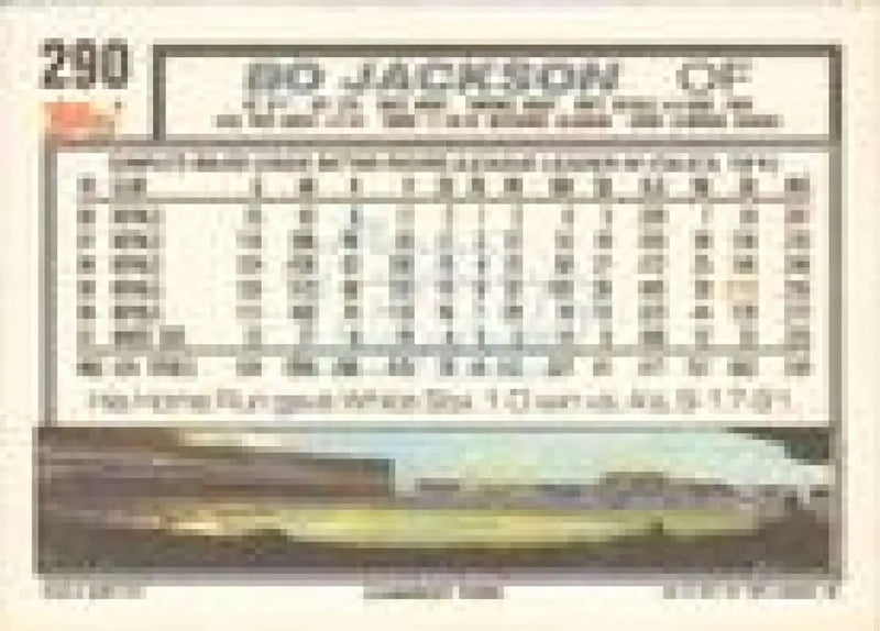 1992 Topps Micro #290 Bo Jackson NM-MT Chicago White Sox Baseball Card - Baseball Card Single