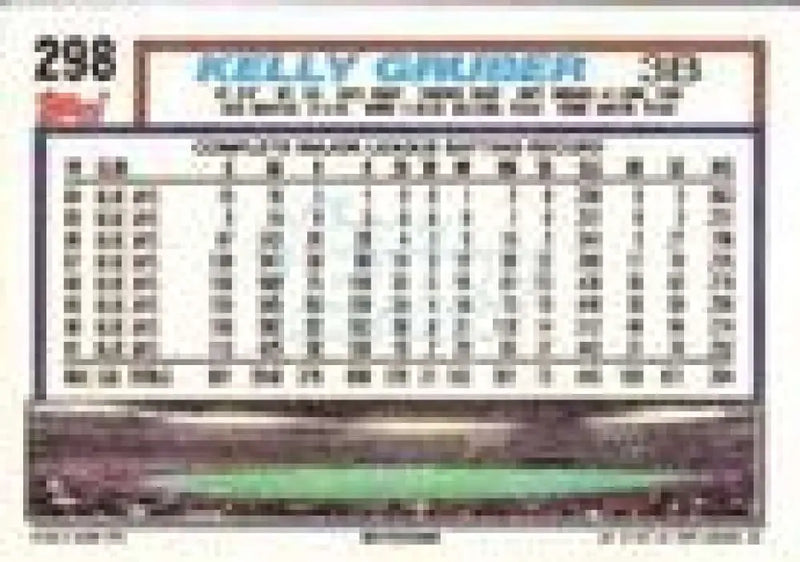 1992 Topps Micro #298 Kelly Gruber NM-MT Toronto Blue Jays Baseball Card - Baseball Card Single