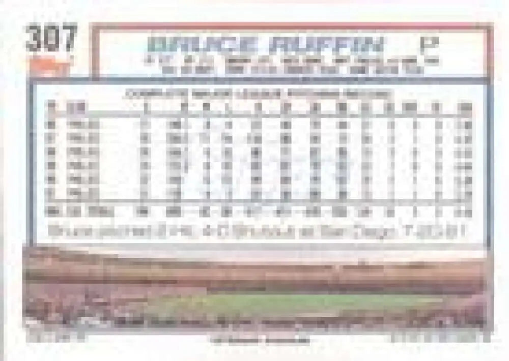 1992 Topps Micro #307 Bruce Ruffin NM-MT Philadelphia Phillies Baseball Card - Baseball Card Single
