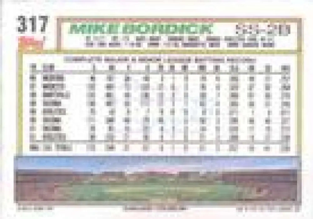 1992 Topps Micro #317 Mike Bordick NM-MT Oakland Athletics Baseball Card - Baseball Card Single