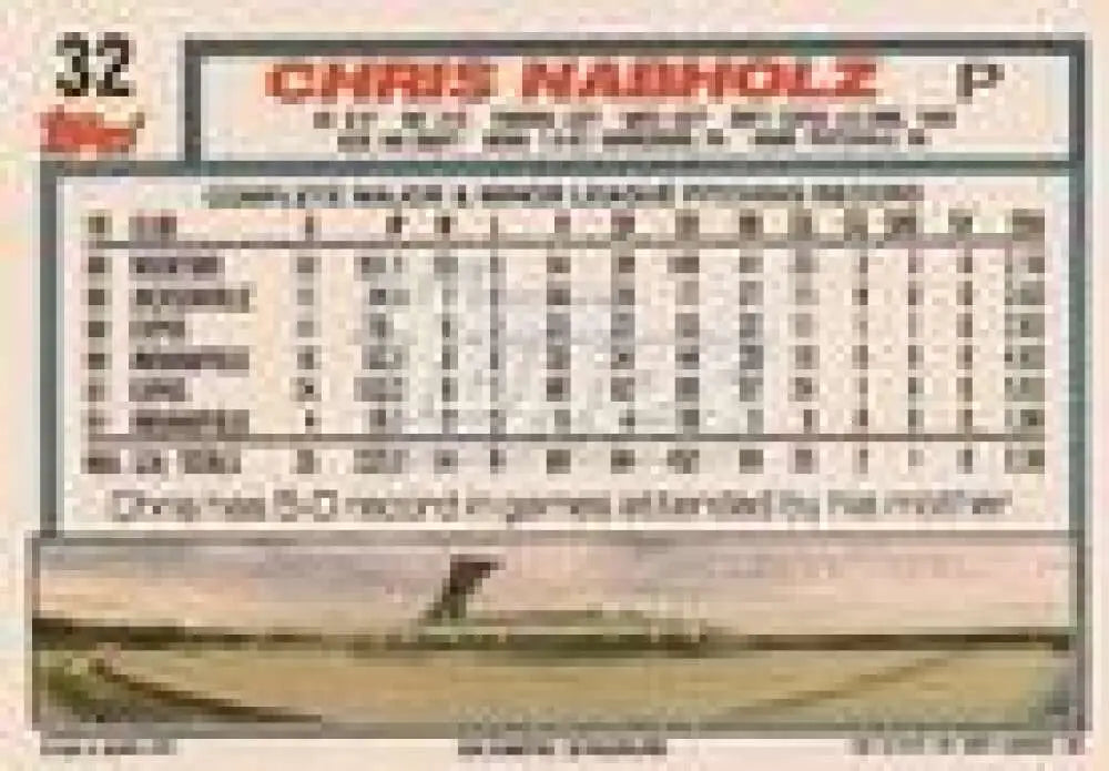 1992 Topps Micro #32 Chris Nabholz NM-MT Montreal Expos Baseball Card - Baseball Card Single
