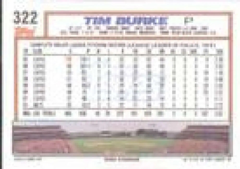 1992 Topps Micro #322 Tim Burke NM-MT New York Mets Baseball Card - Baseball Card Single
