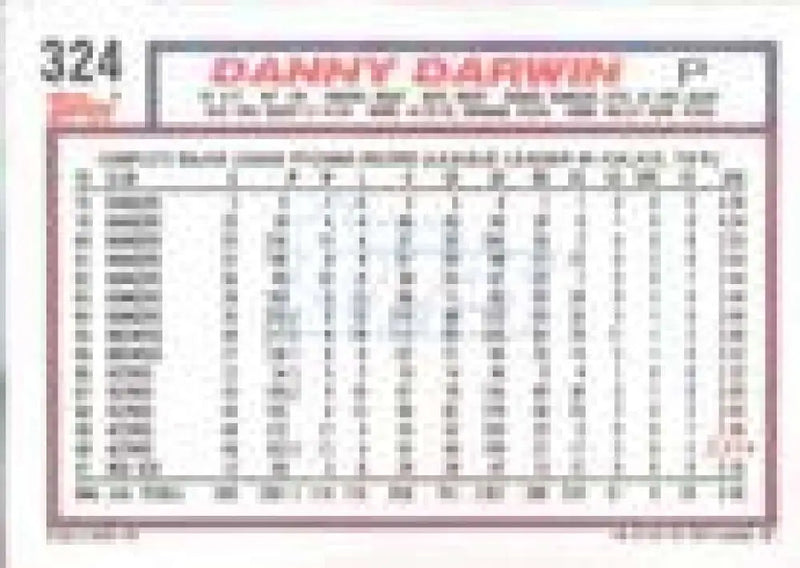 1992 Topps Micro #324 Danny Darwin NM-MT Boston Red Sox Baseball Card - Baseball Card Single