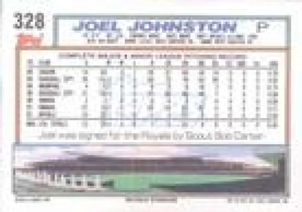 1992 Topps Micro #328 Joel Johnston NM-MT RC Rookie Kansas City Royals Baseball Card - Baseball Card Single