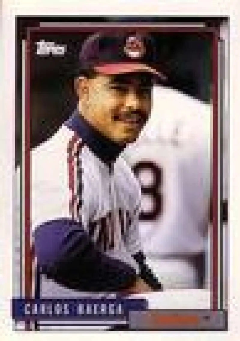 1992 Topps Micro #33 Carlos Baerga NM-MT Cleveland Indians Baseball Card - Baseball Card Single