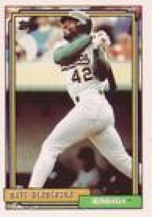 1992 Topps Micro #335 Dave Henderson NM-MT Oakland Athletics Baseball Card - Baseball Card Single