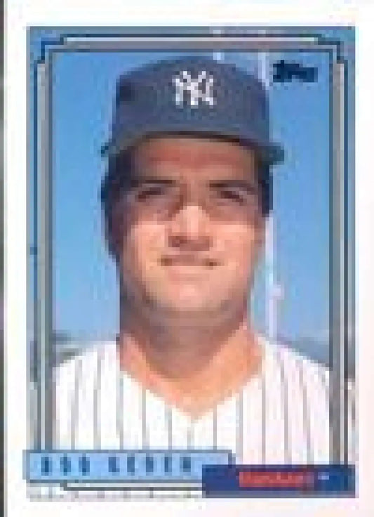 1992 Topps Micro #341 Bob Geren NM-MT New York Yankees Baseball Card - Baseball Card Single
