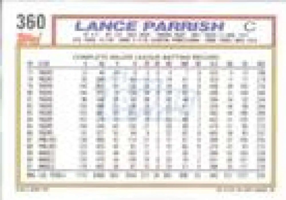 1992 Topps Micro #360 Lance Parrish NM-MT California Angels Baseball Card - Baseball Card Single