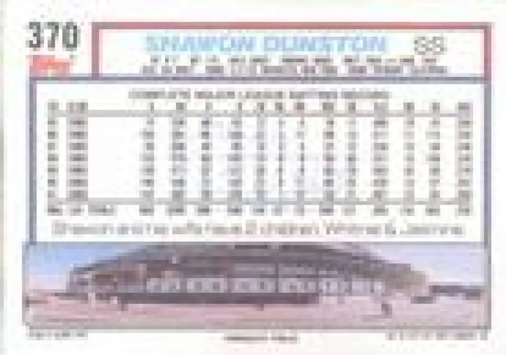 1992 Topps Micro #370 Shawon Dunston NM-MT Chicago Cubs Baseball Card - Baseball Card Single