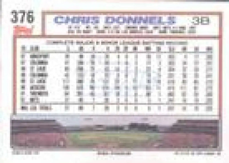 1992 Topps Micro #376 Chris Donnels NM-MT New York Mets Baseball Card - Baseball Card Single