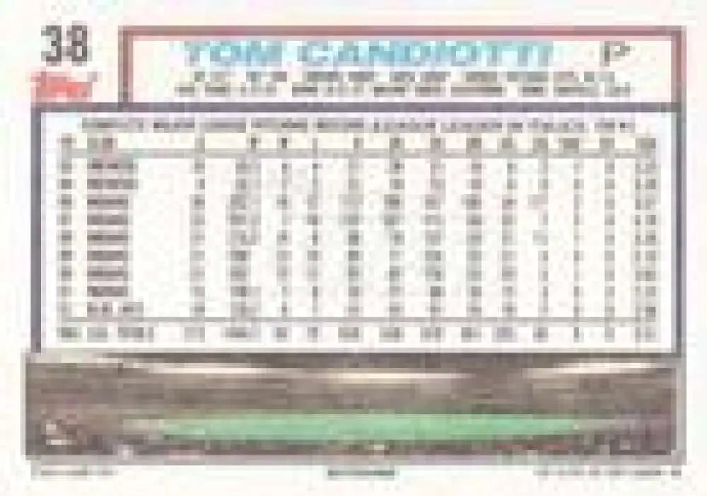 1992 Topps Micro #38 Tom Candiotti NM-MT Toronto Blue Jays Baseball Card - Baseball Card Single