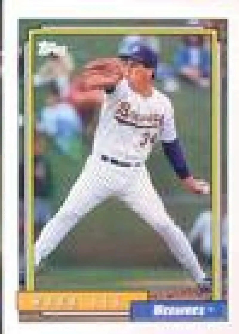 1992 Topps Micro #384 Mark Lee NM-MT Milwaukee Brewers Baseball Card - Baseball Card Single