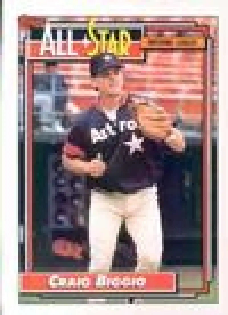 1992 Topps Micro #393 Craig Biggio NM-MT Houston Astros Baseball Card - Baseball Card Single