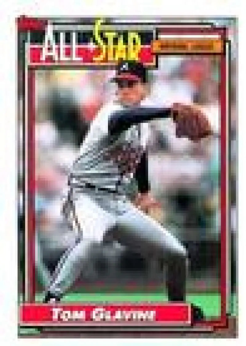 1992 Topps Micro #395 Tom Glavine NM-MT Atlanta Braves Baseball Card - Baseball Card Single