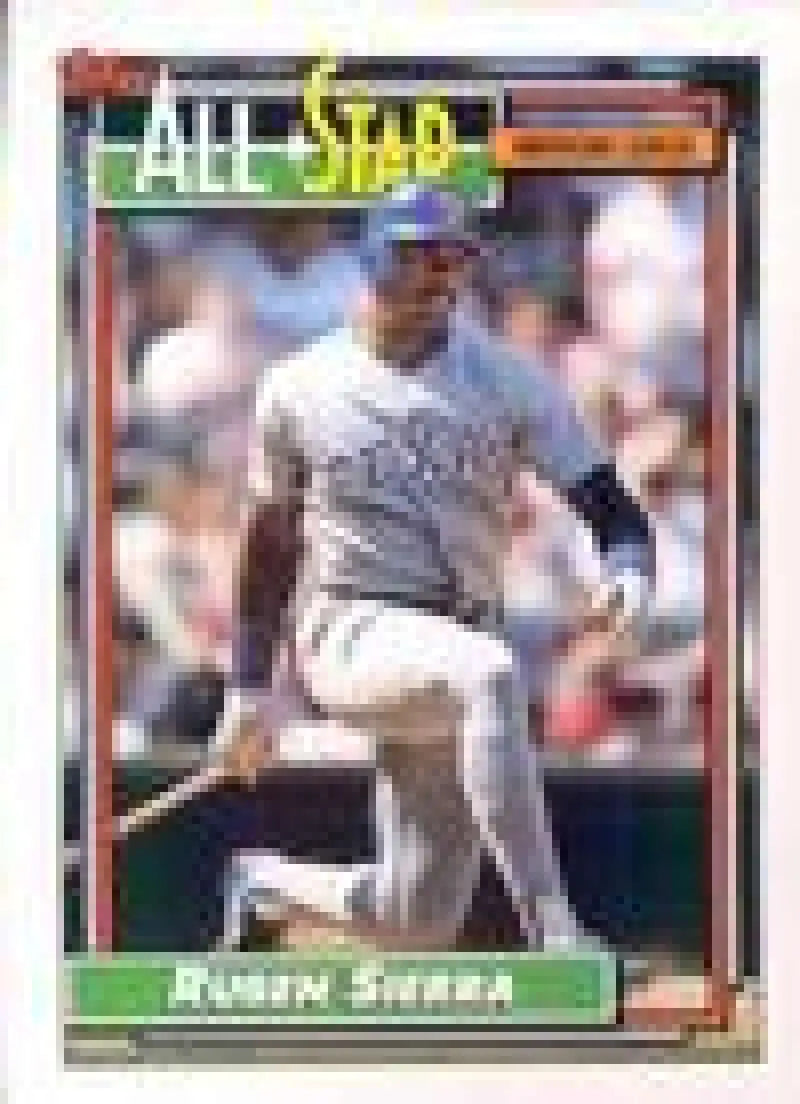 1992 Topps Micro #403 Ruben Sierra NM-MT Texas Rangers Baseball Card - Baseball Card Single