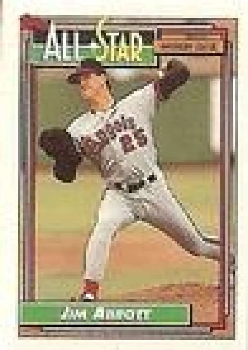 1992 Topps Micro #406 Jim Abbott NM-MT California Angels Baseball Card - Baseball Card Single