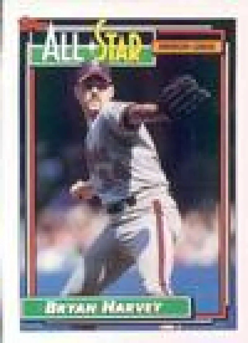 1992 Topps Micro #407 Bryan Harvey NM-MT California Angels Baseball Card - Baseball Card Single