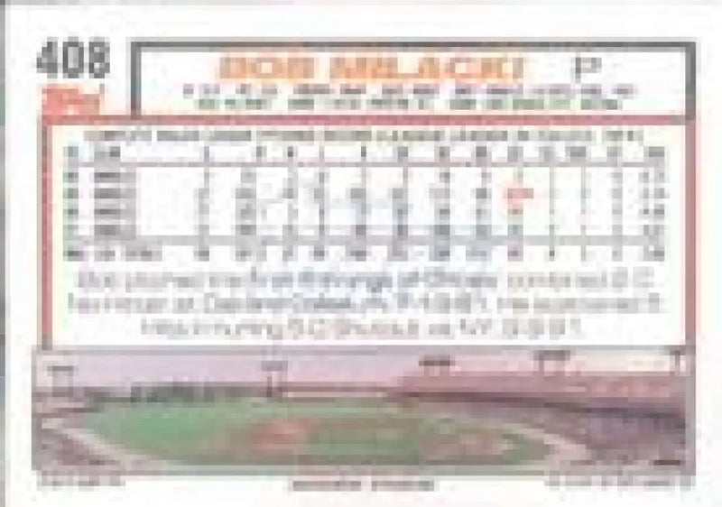 1992 Topps Micro #408 Bob Milacki NM-MT Baltimore Orioles Baseball Card - Baseball Card Single