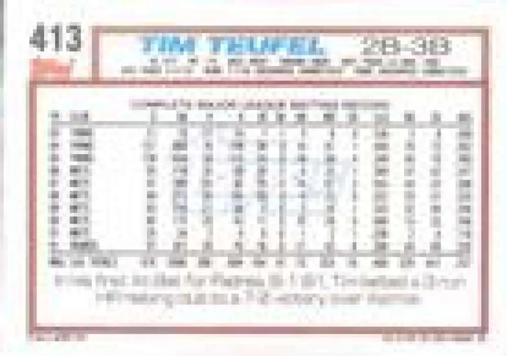 1992 Topps Micro #413 Tim Teufel NM-MT San Diego Padres Baseball Card - Baseball Card Single