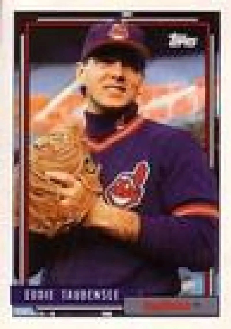 1992 Topps Micro #427 Eddie Taubensee NM-MT RC Rookie Cleveland Indians Baseball Card - Baseball Card Single