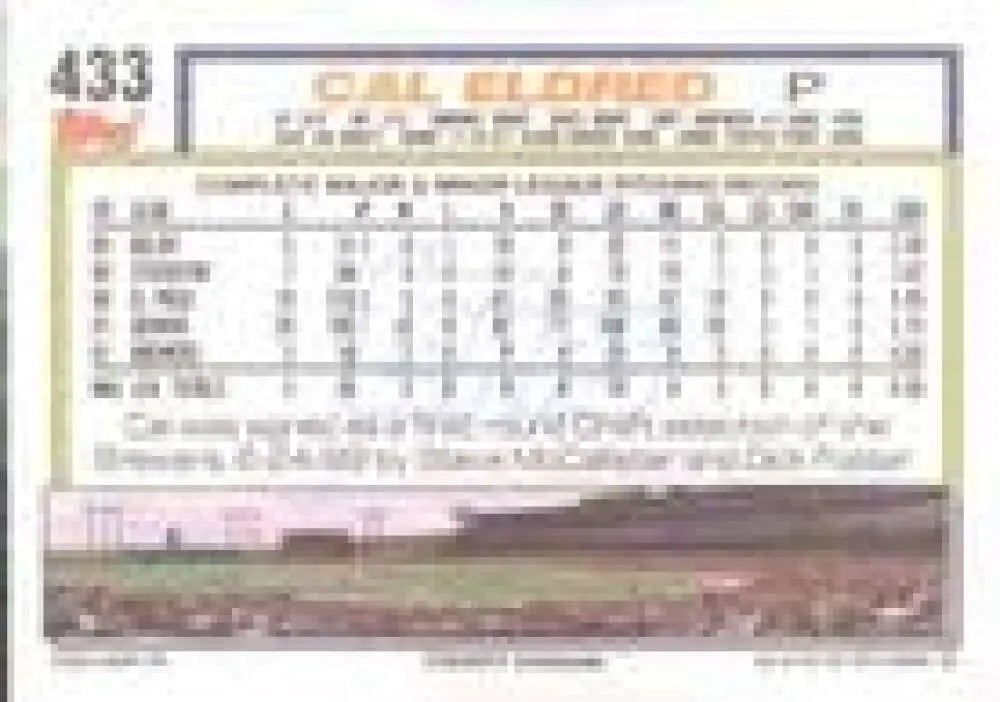 1992 Topps Micro #433 Cal Eldred NM-MT Milwaukee Brewers Baseball Card - Baseball Card Single