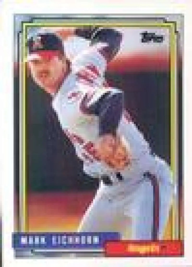 1992 Topps Micro #435 Mark Eichhorn NM-MT California Angels Baseball Card - Baseball Card Single