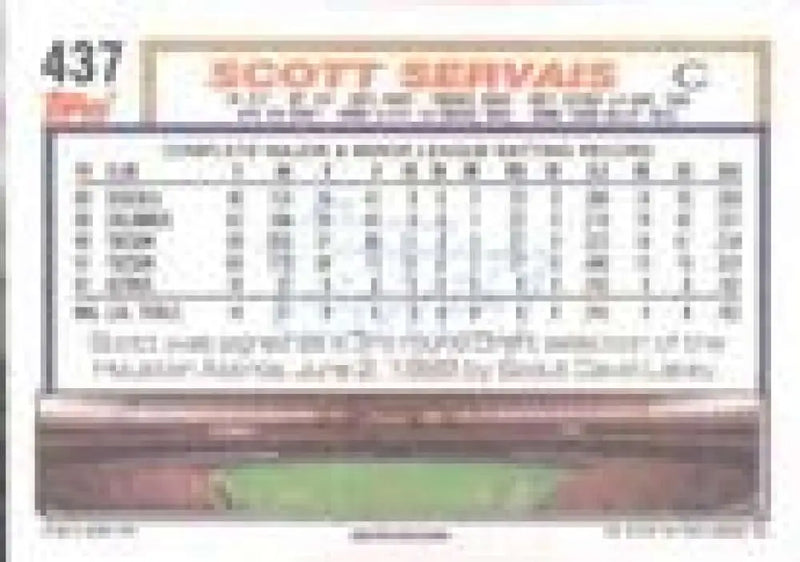 1992 Topps Micro #437 Scott Servais NM-MT Houston Astros Baseball Card - Baseball Card Single