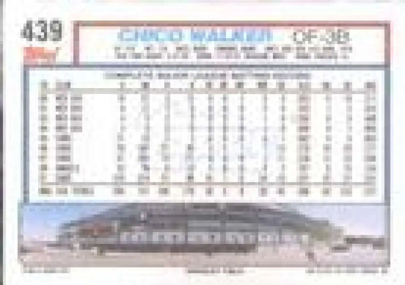 1992 Topps Micro #439 Chico Walker NM-MT Chicago Cubs Baseball Card - Baseball Card Single