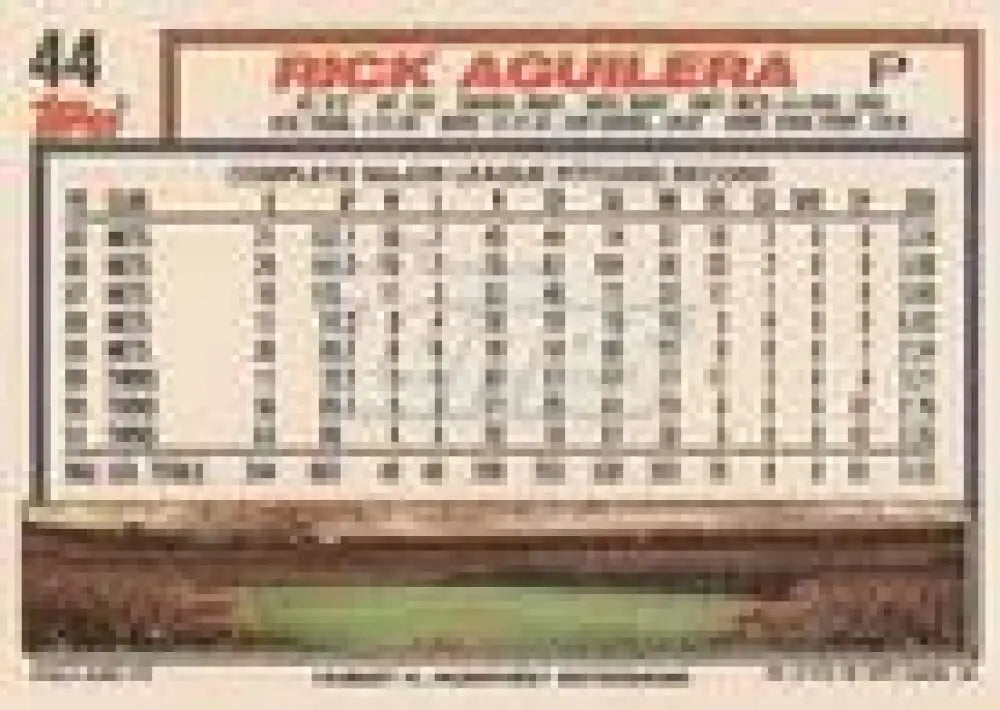 1992 Topps Micro #44 Rick Aguilera NM-MT Minnesota Twins Baseball Card - Baseball Card Single