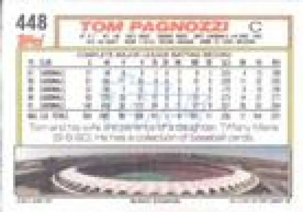 1992 Topps Micro #448 Tom Pagnozzi NM-MT St. Louis Cardinals Baseball Card - Baseball Card Single