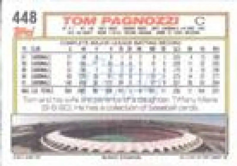 1992 Topps Micro #448 Tom Pagnozzi NM-MT St. Louis Cardinals Baseball Card - Baseball Card Single