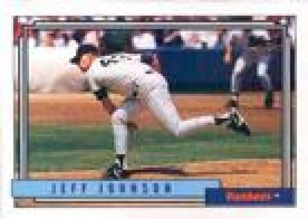 1992 Topps Micro #449 Jeff Johnson NM-MT New York Yankees Baseball Card - Baseball Card Single