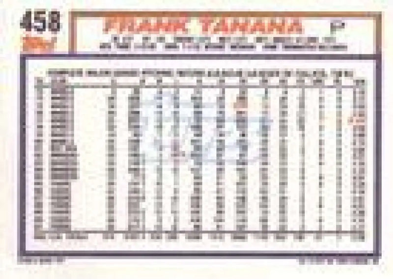 1992 Topps Micro #458 Frank Tanana NM-MT Detroit Tigers Baseball Card - Baseball Card Single