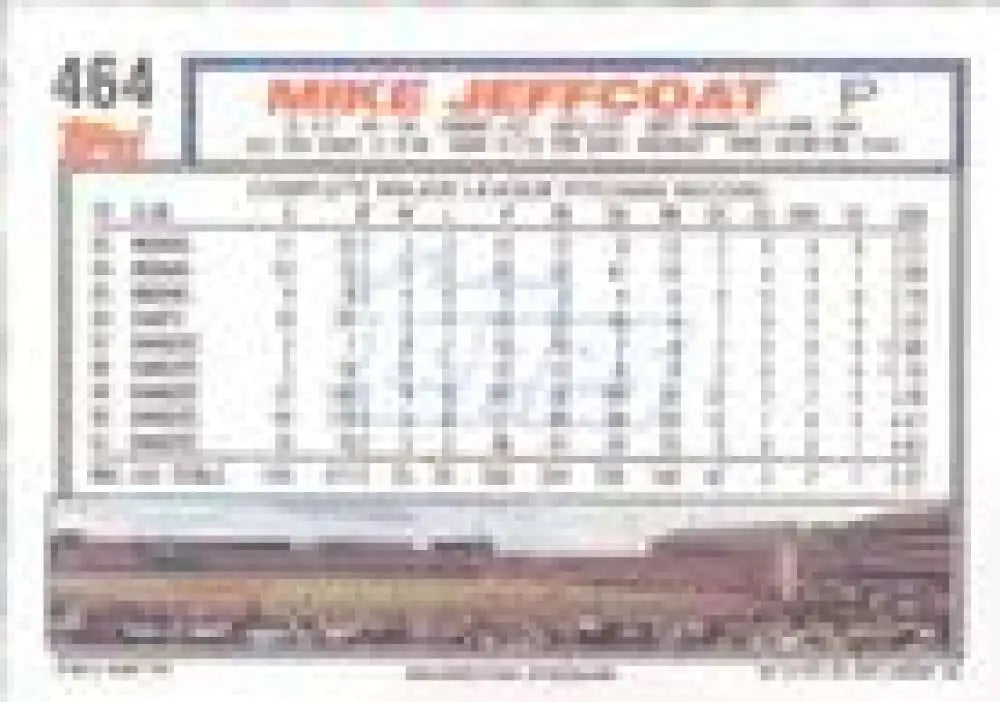 1992 Topps Micro #464 Mike Jeffcoat NM-MT Texas Rangers Baseball Card - Baseball Card Single