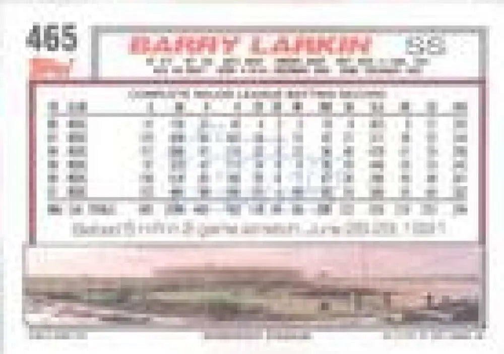 1992 Topps Micro #465 Barry Larkin NM-MT Cincinnati Reds Baseball Card - Baseball Card Single