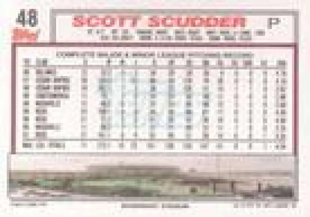 1992 Topps Micro #48 Scott Scudder NM-MT Cincinnati Reds Baseball Card - Baseball Card Single