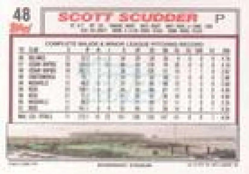 1992 Topps Micro #48 Scott Scudder NM-MT Cincinnati Reds Baseball Card - Baseball Card Single