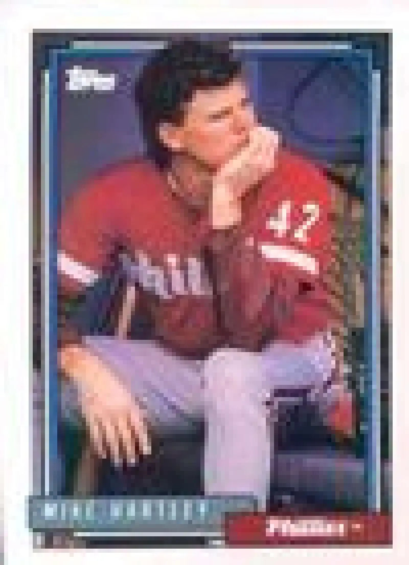 1992 Topps Micro #484 Mike Hartley NM-MT Philadelphia Phillies Baseball Card - Baseball Card Single
