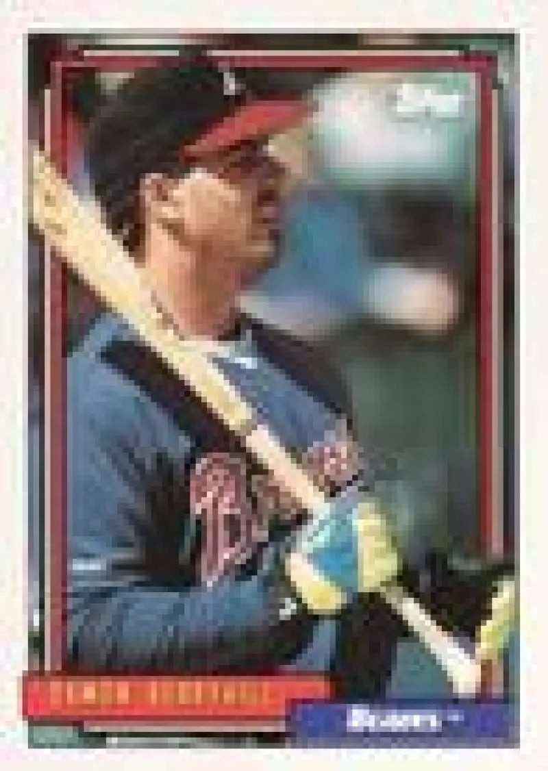 1992 Topps Micro #49 Damon Berryhill NM-MT Atlanta Braves Baseball Card - Baseball Card Single