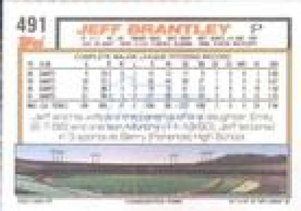 1992 Topps Micro #491 Jeff Brantley NM-MT San Francisco Giants Baseball Card - Baseball Card Single