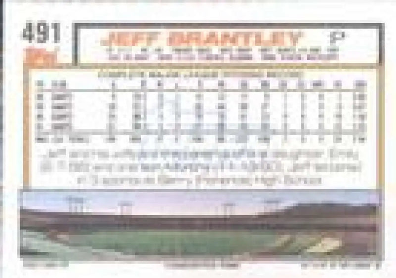1992 Topps Micro #491 Jeff Brantley NM-MT San Francisco Giants Baseball Card - Baseball Card Single