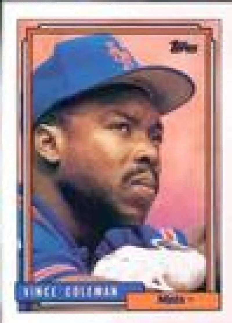 1992 Topps Micro #500 Vince Coleman NM-MT New York Mets Baseball Card - Baseball Card Single