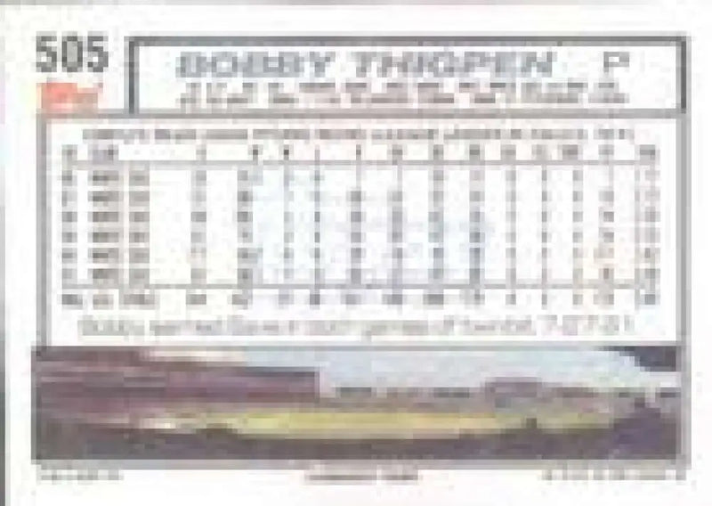 1992 Topps Micro #505 Bobby Thigpen NM-MT Chicago White Sox Baseball Card - Baseball Card Single