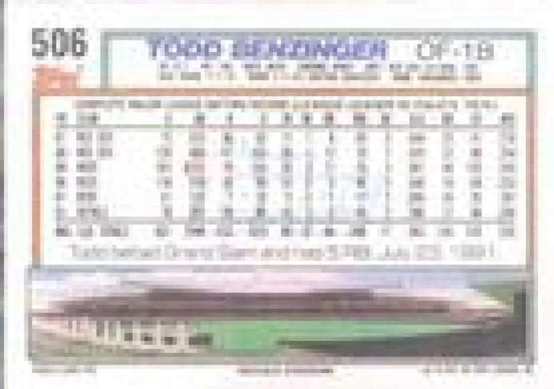 1992 Topps Micro #506 Todd Benzinger NM-MT Kansas City Royals Baseball Card - Baseball Card Single