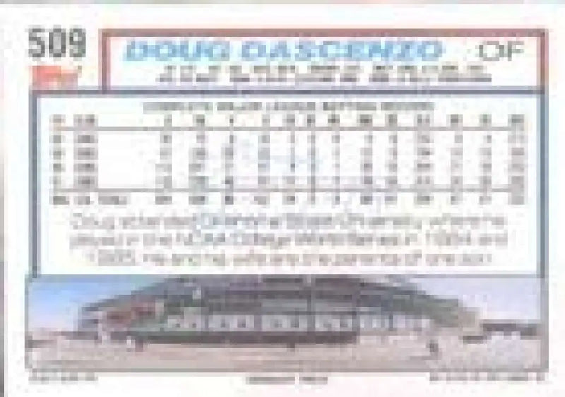 1992 Topps Micro #509 Doug Dascenzo NM-MT Chicago Cubs Baseball Card - Baseball Card Single