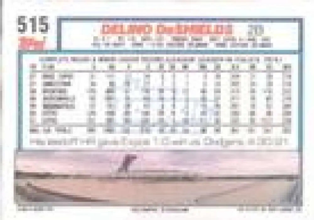 1992 Topps Micro #515 Delino DeShields NM-MT Montreal Expos Baseball Card - Baseball Card Single
