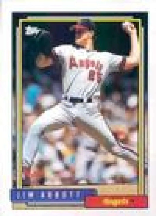 1992 Topps Micro #530 Jim Abbott NM-MT California Angels Baseball Card - Baseball Card Single