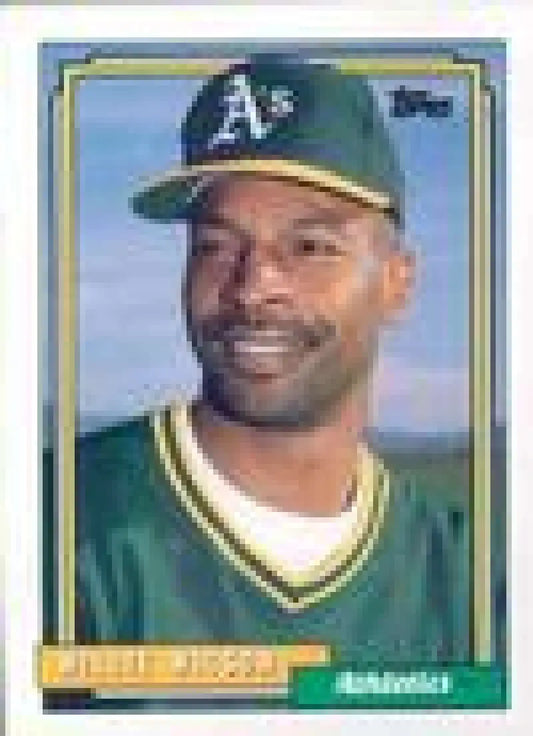 1992 Topps Micro #536 Willie Wilson NM-MT Oakland Athletics Baseball Card - Baseball Card Single
