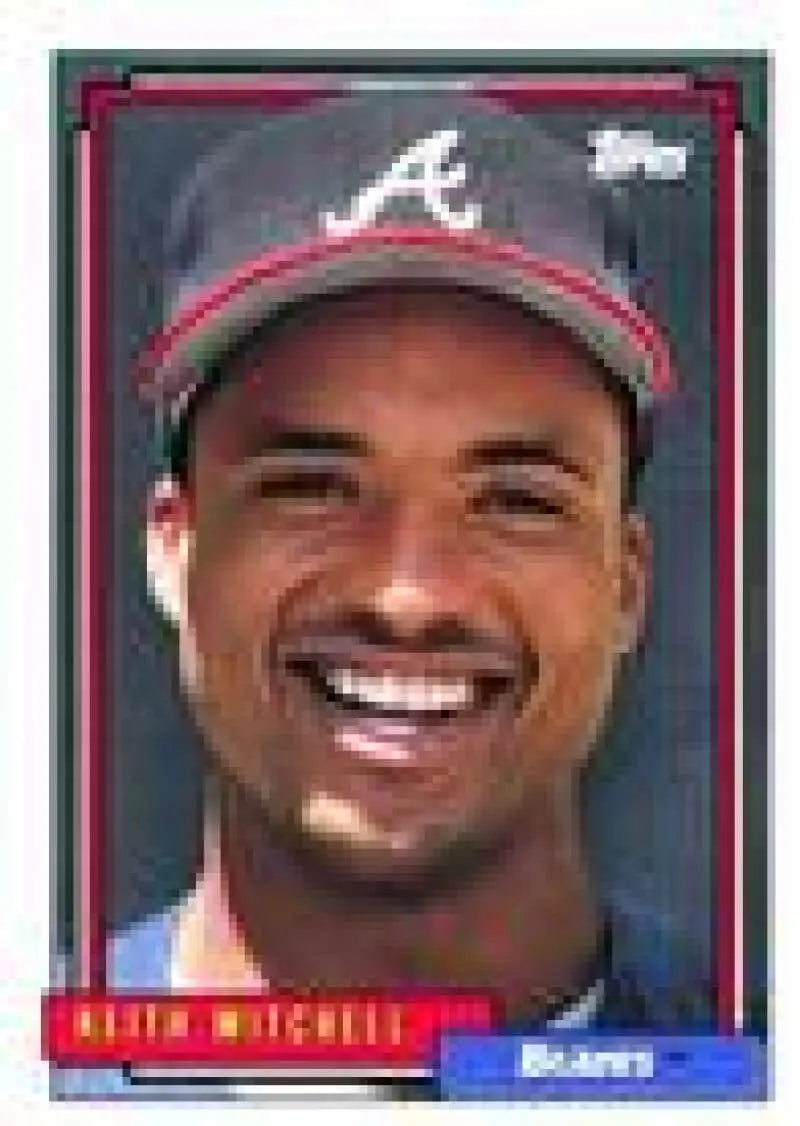 1992 Topps Micro #542 Keith Mitchell NM-MT Atlanta Braves Baseball Card - Baseball Card Single