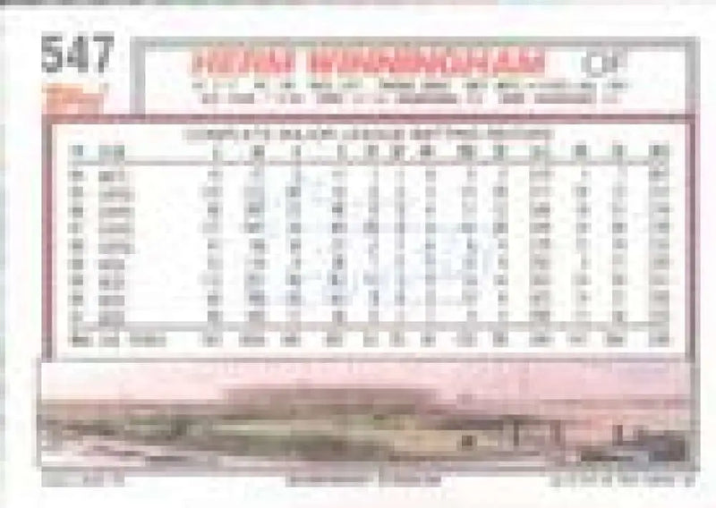1992 Topps Micro #547 Herm Winningham NM-MT Cincinnati Reds Baseball Card - Baseball Card Single